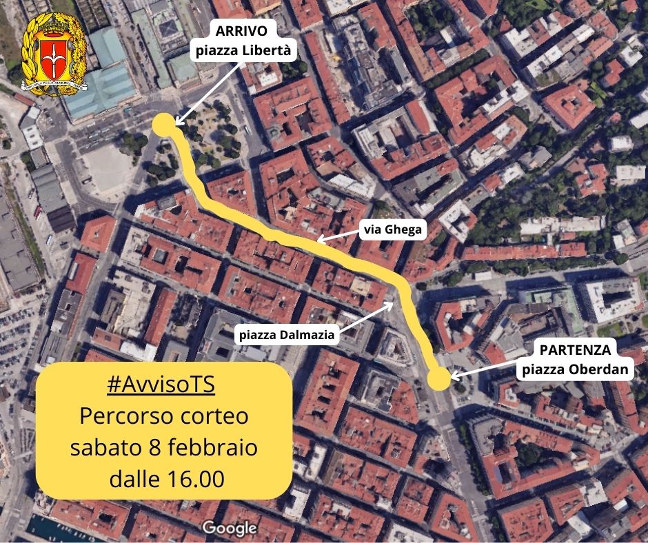 mappa con percorso